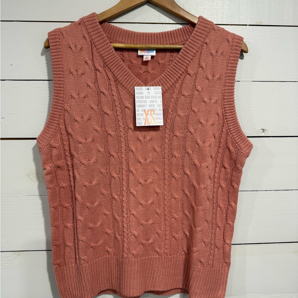 LuLaRoe V-Neck Cable Knit Sweater